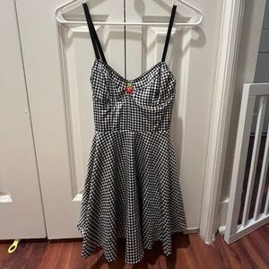 Cherry checkered corset sun dress